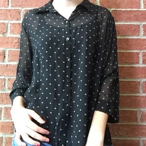 Black Polka Dot Blouse